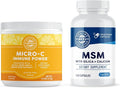 Vimergy Skin Potion Kit – Micro-C Immune Power(TM) (125g) and MSM (120 Capsules) – Skin Hair &amp Nail Support + Collagen + Immunity – Vegan Paleo Gluten-Free Kosher – Pure Potent Daily Suppleme