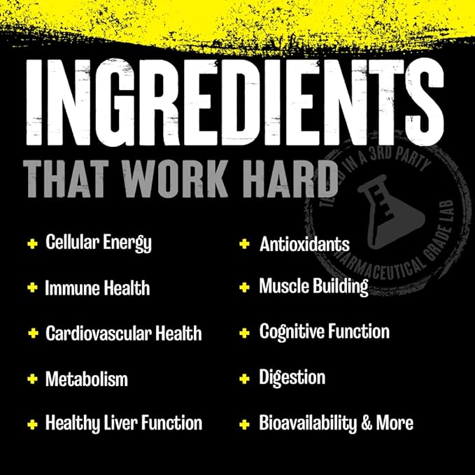 Animal Pak - Convenient All-in-One Vitamin &amp Supplement Powder - Zinc Vitamins C B D Amino Acids Immune Support Digestive Enzymes and More - Daily Multivitamin for Women &amp Men - 60 Scoo