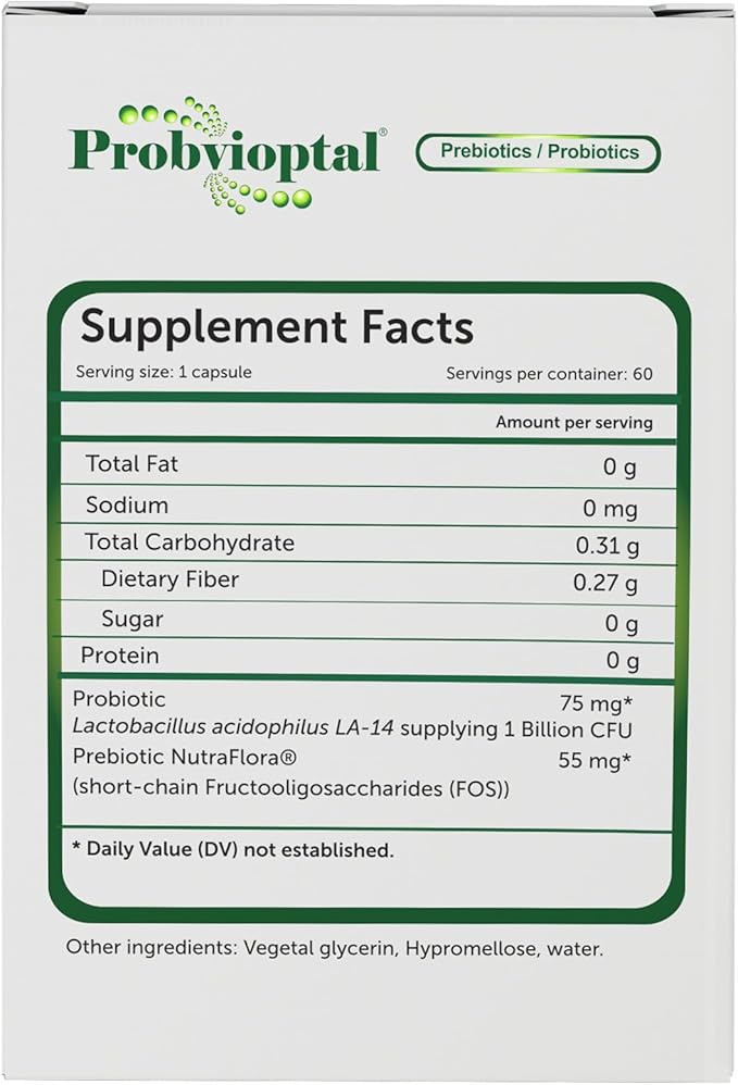 Vivioptal Vitamins Probvioptal 60 Capsules Probiotics &amp Prebiotics Duocap 1 Billion CFU Gluten Free