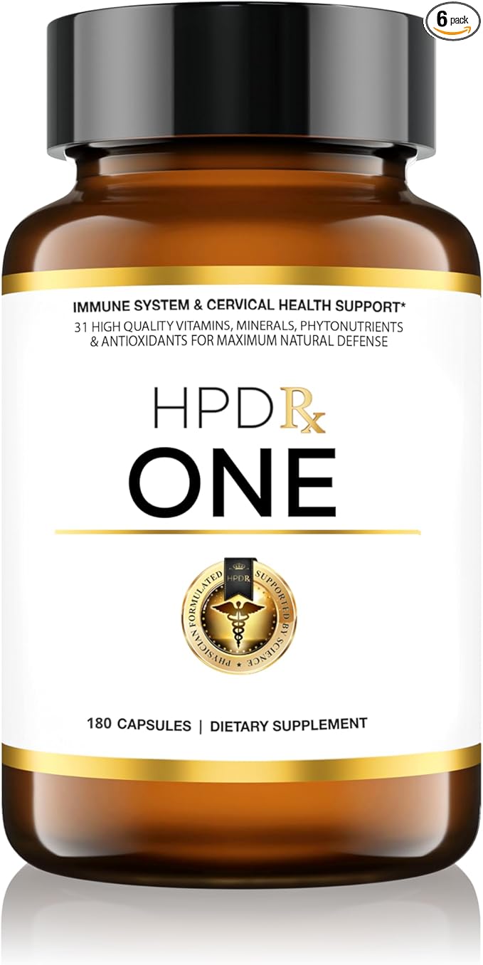 HPD Rx ONE Immunity Boost Multivitamin Supplements for Women and Men | Advanced Immunity Defense Support | Helps Immune Response | 6-Month Supply 1080 Capsules Pack of 6