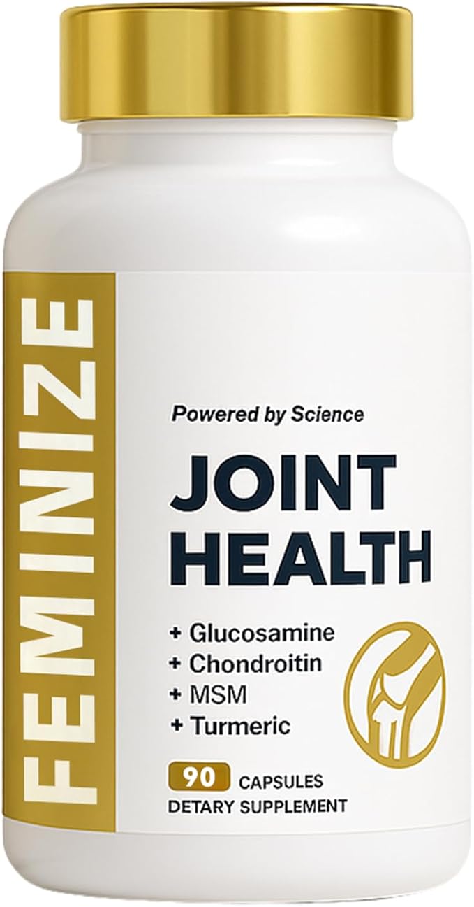 ALLURAJoint Support Supplement for Women and Men – with Glucosamine Chondroitin MSM &amp Turmeric – Promotes Healthy Joint Function &amp Mobility - 90 Capsules (1pcs)
