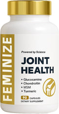ALLURAJoint Support Supplement for Women and Men – with Glucosamine Chondroitin MSM &amp Turmeric – Promotes Healthy Joint Function &amp Mobility - 90 Capsules (1pcs)