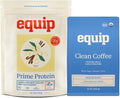 Equip Foods Prime Protein Powder Vanilla &amp Gold Standard Clean Coffee