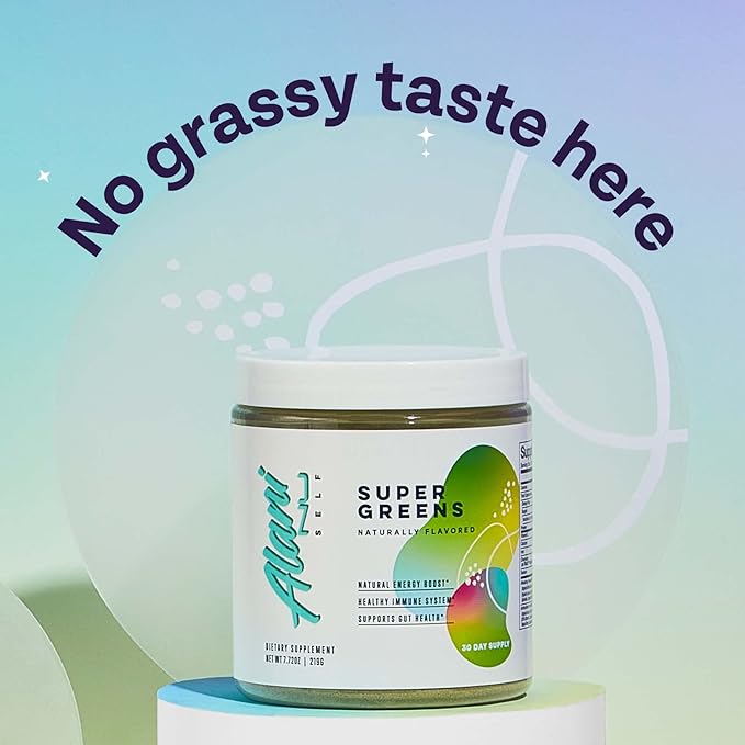 Alani Nu Super Greens Powder Wild Berry | Green Juice Supplement | Spirulina + Wheat Grass Powder | Naturally Flavored | Smoothie Juice Mix | Gluten Free | Vegan | 30 Servings