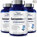 1MD Nutrition CurcuminMD Plus - Turmeric Curcumin with Boswellia Serrata - 285x More Absorbable | Joint Stiffness Muscle Recovery and Mood Support | 180 Capsules (3-Pack)