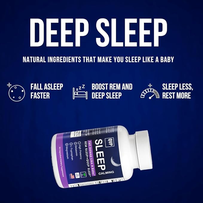 Deep Sleep Formula 60 Capsules All Natural Ingredients Improves Your Sleep Quality in A Natural Way Deep and REM Sleep