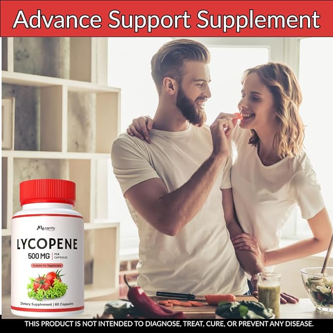 Lycopene Supplements for Men | lycopene Supplement | Lycopene 500mg | Capsules for Men &amp Women - 60 Capsules (Pack 2)
