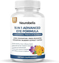 Neurobella Eye Formula - Neurobella 15 in 1 Advanced Eye Formula with All 3 Carotenoids Lutein &amp Zeaxanthin Bilberry Extract and Saffron 60 Capsules