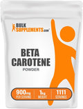 BulkSupplements.com Beta Carotene Powder - Beta Carotene Supplement Vitamin A Supplement for Immune and Vision Support - Gluten Free 900mg per Serving 1kg (2.2 lbs) (Pack of 1)