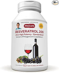 ANDREW LESSMAN Resveratrol-200mg - 30 Capsules - Red Wine's Beneficial Naturally Occurring Anti-oxidant Without Alcohol. Additives Free