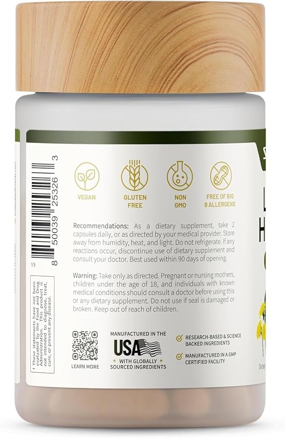 Snap Supplements Liver Health &amp Detox - Milk Thistle Supplement Supports Healthy Liver and Digestive Health 60 Vegetarian Capsules (2-Pack)