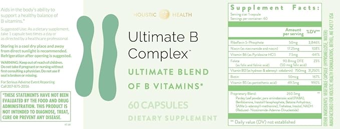 Holistic Health Ultimate B™ Complex 60 Capsules