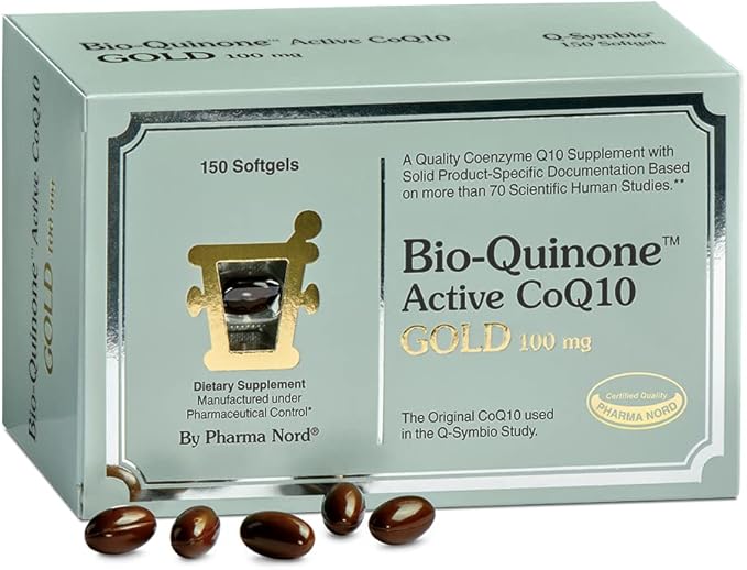 Pharma Nord Bio-Quinone Gold Coenzyme Q10 100mg | The Original CoQ10 | High Absorption Backed by Research | Essential Antioxidant for Energy Heart Health and Fertility Support* | 150 Softgels