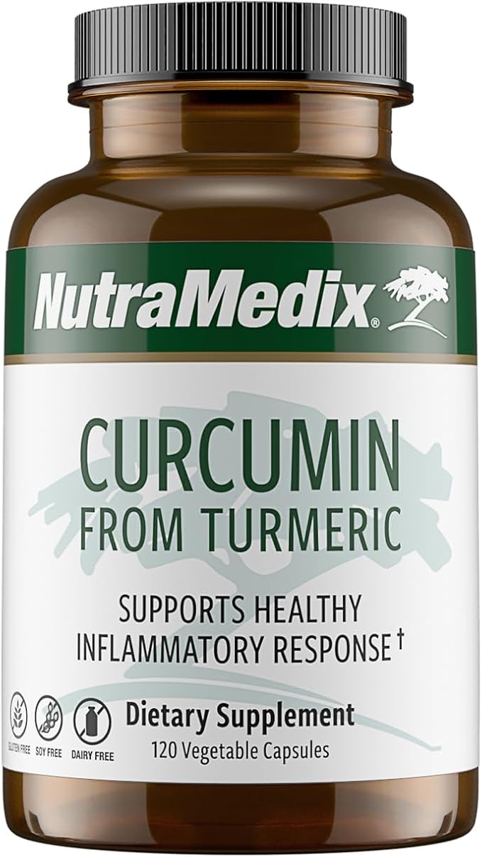 NutraMedix Curcumin - 500mg Turmeric Capsules - Promotes a Healthy Inflammatory Response Immune System Brain Heart &amp Liver Support (120 Capsules)