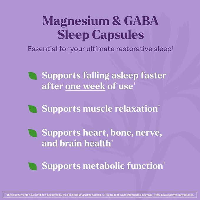 Natrol Sleep &amp Restore Capsules with Magnesium Glycinate 100mg GABA Essential for Your Ultimate Restorative Sleep Melatonin-Free 30 Day Supply 60 Capsules (Pack of 2)