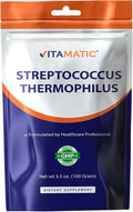 Vitamatic Streptococcus Thermophilus Probiotic Powder - Digestive Health Support - 100 Gram (3.5 OZ) - 100 Servings