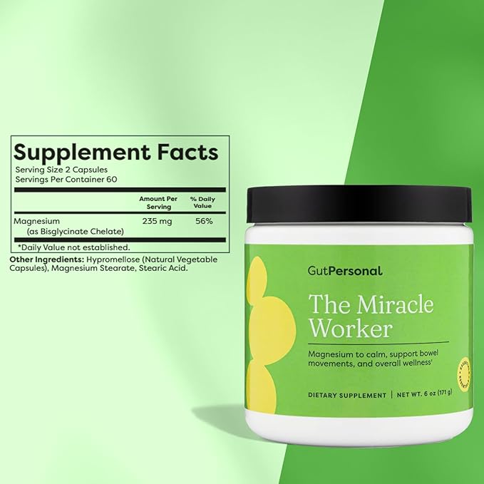 The Miracle Worker Magnesium Glycinate Powder for Sleep - Chelated Magnesium Drink Powder Supplement Helps Reduce Stress &amp Regularity While Easing Muscle Cramps with Strawberry Flavor - 30 Serving