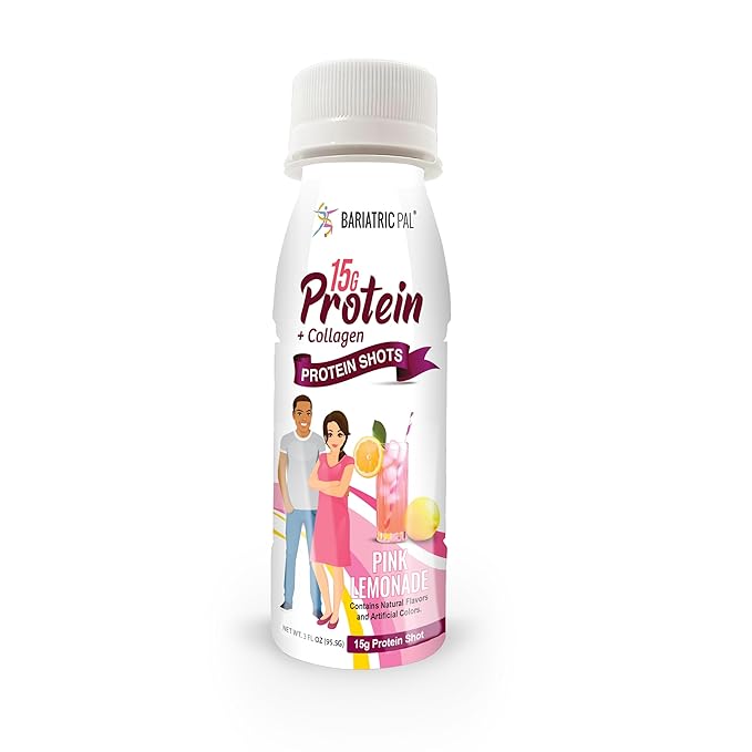 BariatricPal 15g Whey &amp Collagen Complete Protein Shots - Pink Lemonade