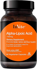 Invite Health Alpha Lipoic Acid - Supports Nerve Cognitive Metabolism and Liver Health - 30 Day Supply - 60 Vegetarian Capsules (2)