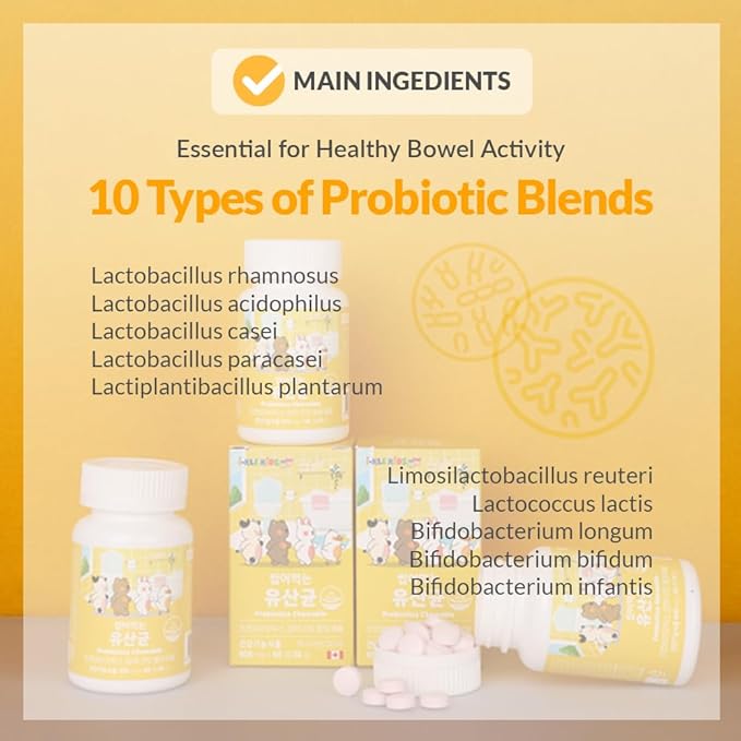 Chewable Probiotic Bites with 20 Billion CFU – Strawberry Flavor 60 Chewables