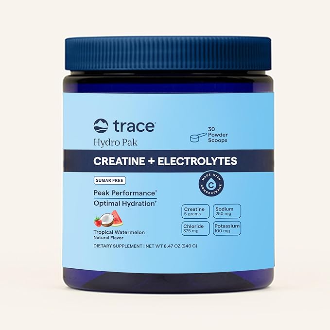 Trace Minerals Creatine + Electrolytes – Creatine &amp Mineral Powder for Peak Performance &amp Optimal Hydration – Supports Brain Muscles &amp Endurance – 5 g Creatine – Orange Mango – 30 Servin