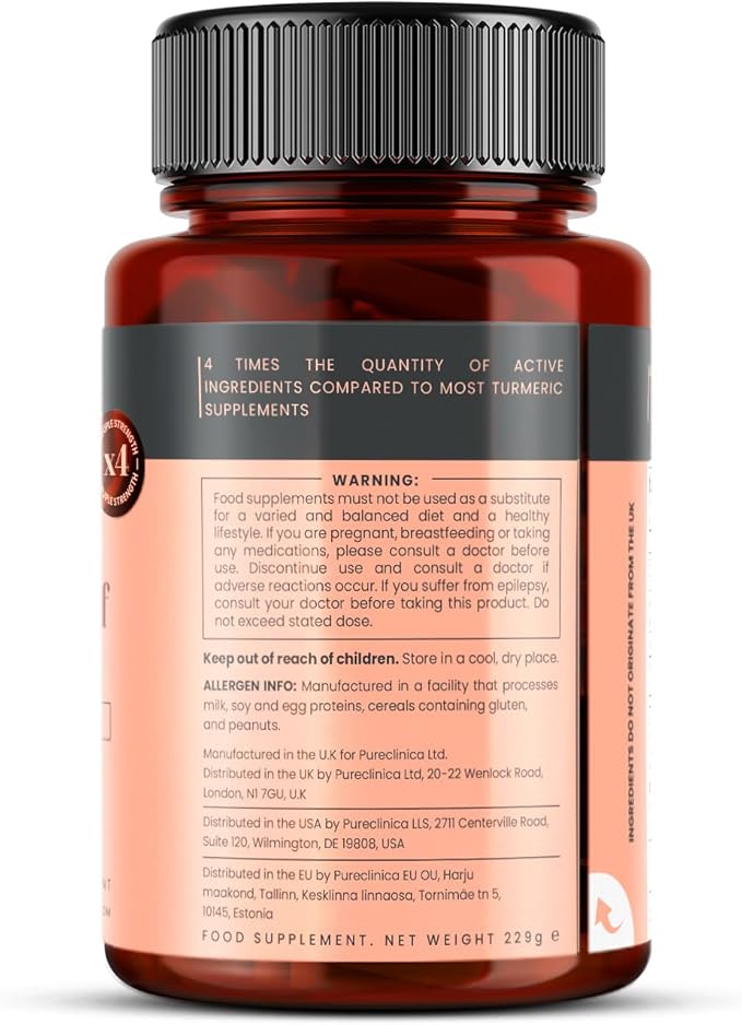 1100mg Turmeric and Curcumin x 180 Tablets - 6 Months Supply - w/95% Curcumin &amp 5mg Black Pepper Extract