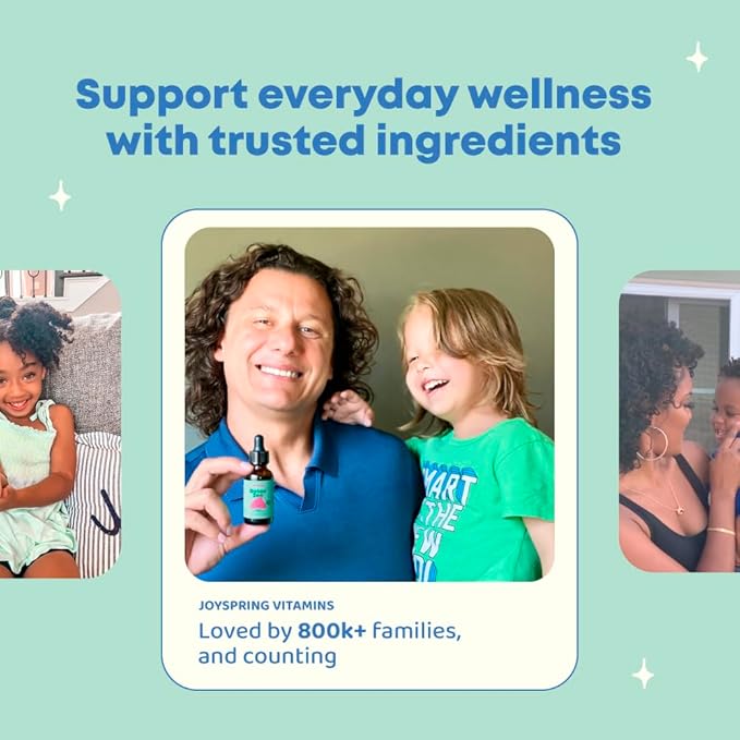 JoySpring DetoxZee Zeolite Drops for Kids – Clinoptilolite Mineral Supplement with Vitamin D3 &amp Cyanocobalamin B12 – Liquid Vitamins for Kids Mild Berry Flavor Crafted in USA 30 Servings