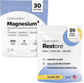 Complement Relax &amp Restore Bundle | Magnesium &amp Adaptogen Power Duo for Stress Relief Muscle Recovery Sleep Support &amp Enhanced Relaxation