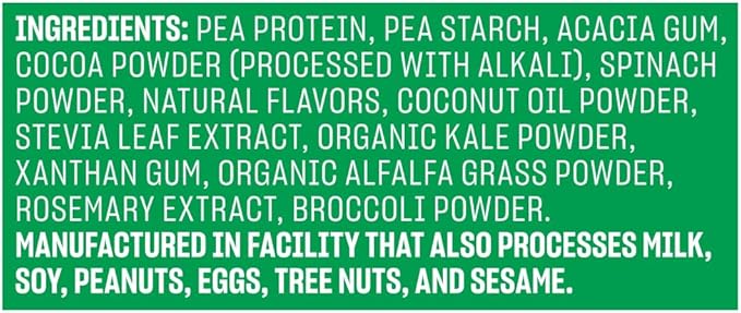 Vega Protein and Greens Protein Powder Chocolate - 20g Plant Based Protein Plus Veggies Vegan Non GMO Pea Protein for Women and Men 1.3 lbs