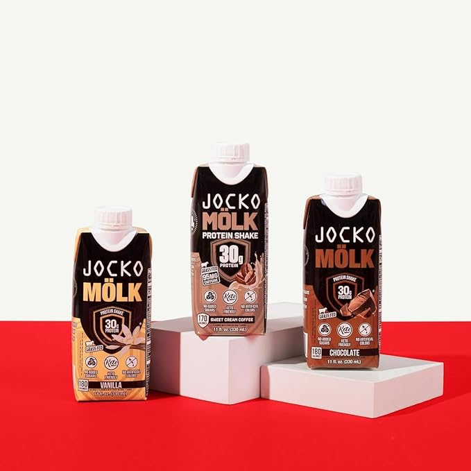 Jocko-Fuel Protein Shake 2 Box with 4 Bottle - Ready to Drink Grass-Fed Whey No Artificial Sweeteners Keto-Friendly Low-Carb High-Protein Meal Replacement Recovery Fitness (11 Fl Oz Chocolat