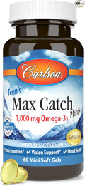 Carlson - Teen's Max Catch Minis 1000 mg Omega-3s Brain Health Vision Support Mood Health 60 Softgels