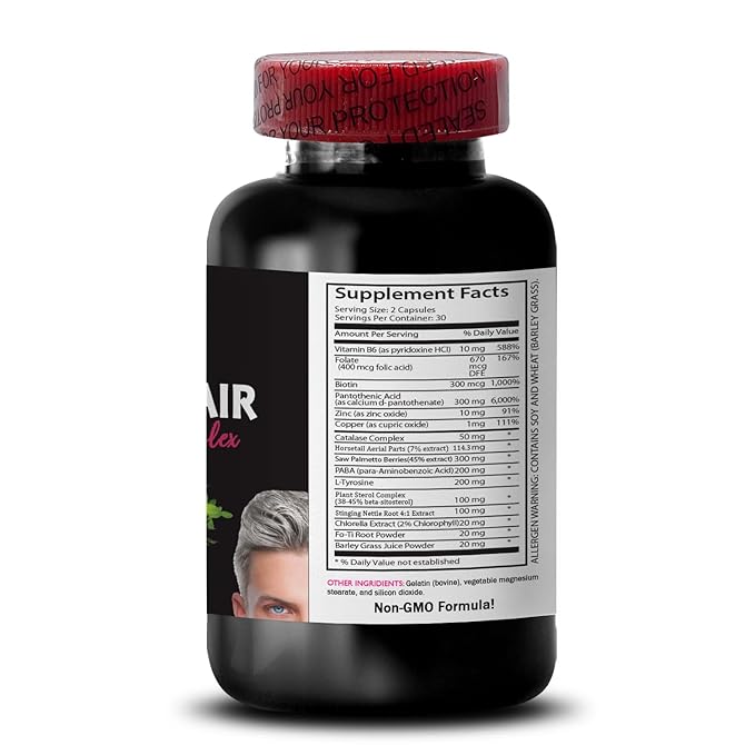 True color - GRAY HAIR REVERSE - Hair color boost Vibrancy restore Color refresh Lively hair Hair brilliance Natural shade Color vitality Hair pigment renewer Fresh tone 3 Bottles 180 Caps
