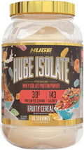 Huge Supplements Isolate Protein Powder - 30g Protein Per Serving Fast Digesting 14.5g Essential Amino Acids (30 Servings) (Fruity Cereal)