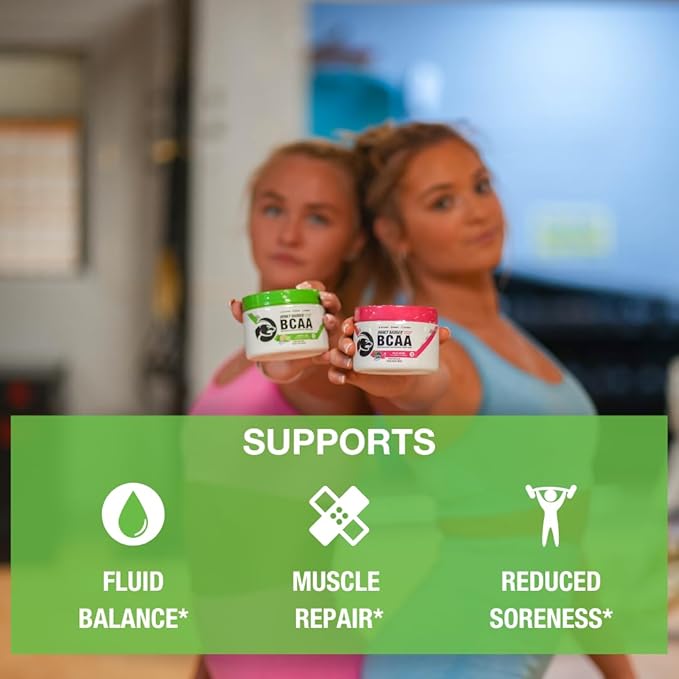 Honey Badger BCAA + EAA Amino Acids Powder BCAAs + L-Glutamine Keto Vegan Sugar Free for Men &amp Women Hydration &amp Post Workout Muscle Recovery Drink Mix Cucumber Lime 30 Servings