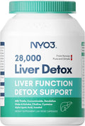 NYO3 Milk Thistle 200mg Liver Detox Supplement with Dandelion Root &amp Artichoke Extract | 60 Capsules | Silymarin Antioxidant SupportLiver Cleanse &amp Herbal Health Supplement