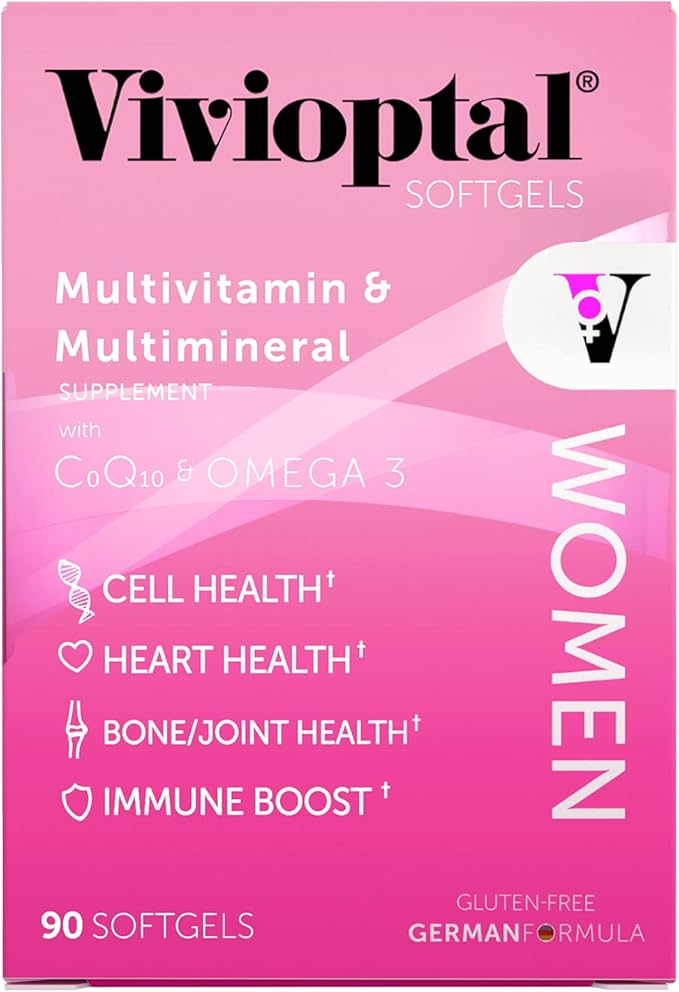 Vivioptal Women 90 Softgels - Multivitamin &amp Multimineral Supplement - CoQ10 &amp Omega-3