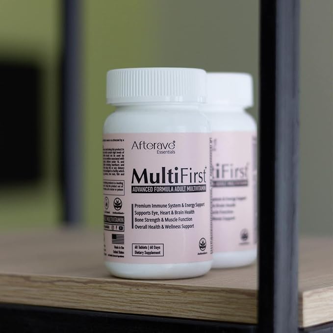 MultiFirst Adult MultiVitamin Advanced Immune System &amp Overall Body Performance Formula Metabolism Booster For Energy Focus Digestive &amp Probiotic System Vitamin C A D B Complex Folate