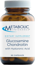Metabolic Maintenance Glucosamine Chondroitin 1000mg with Hyaluronic Acid - Glucosamine Complex Supplement for Women + Men Cartilage Health Tissue Hydration + Nutritional Support - 60 Capsules