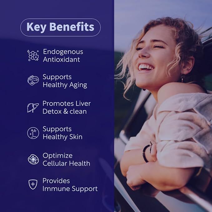 Liposomal Glutathione - Liquid Glutathione Supplement for Immune Support Liver Detox &amp Healthy Aging - Antioxidant Defense - Superior Absorption1.7 fl oz