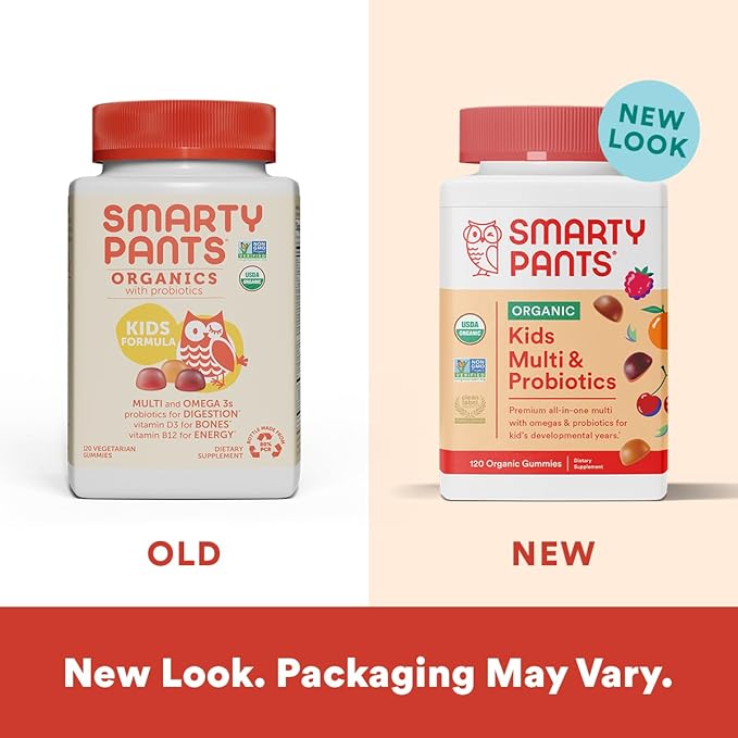 SmartyPants Organic Kids Multivitamin Gummies: Probiotics &amp Nature's Way Sambucus Elderberry Immune Gummies