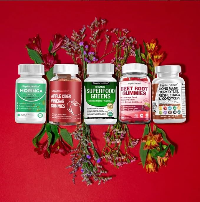 Beet Root Gummies with CoQ10 &amp Vitamin B12 – Vegan Non-GMO Gluten-Free Fruit Supplement for Daily Plant-Based Nutrition
