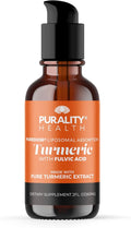 PURALITY HEALTH Liquid Turmeric with Fulvic Acid Liposomal Enhanced Absorption Vegan Formula | Easy-to-Use Pump for Liquids Supports Joint Health &amp Daily Wellness Month Supply