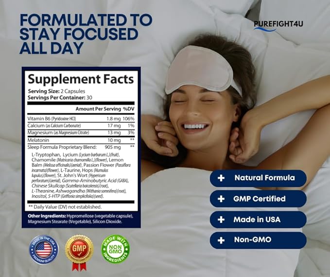 Sleep Guard Plus Promotes Relaxation &amp Restful Sleep Natural Sleep Support Supplement | Dietary Supplement - 10 Bottles