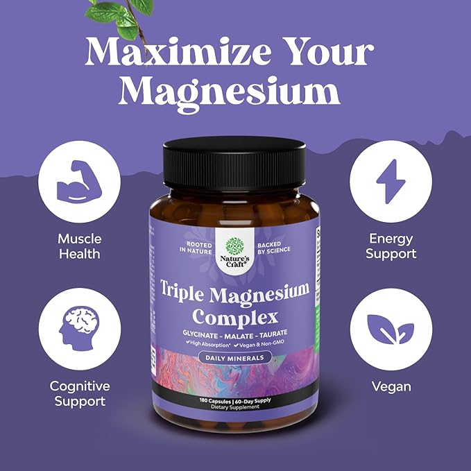 Bundle of High Absorption Magnesium Sleep - L-Threonate Apigenin Theanine for Sleep &amp Rest - Melatonin Free and Triple Magnesium Complex Supplement - Magnesium Glycinate Malate &amp Taurate Blen