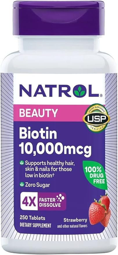 Natrol Biotin BEAUTY 10 000 mcg 250 Fast Dissolve Tablets