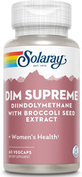 SOLARAY DIM Supreme - DIM Supplement 100mg - Diindolylmethane DIM Complex with Broccoli Seed Extract and Bioflavonoids - Women's Health and Balance Support - 60-Day Guarantee - 60 Servings 60 VegCaps