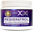 GENEX Trans Resveratrol 1000mg Powder Serving 99% Pure Micronized Pharmaceutical Grade | 30 Servings/30Grams | 1 Gram Per Day 30-Day Supply Made in a GMP &amp NSF Certified Facility