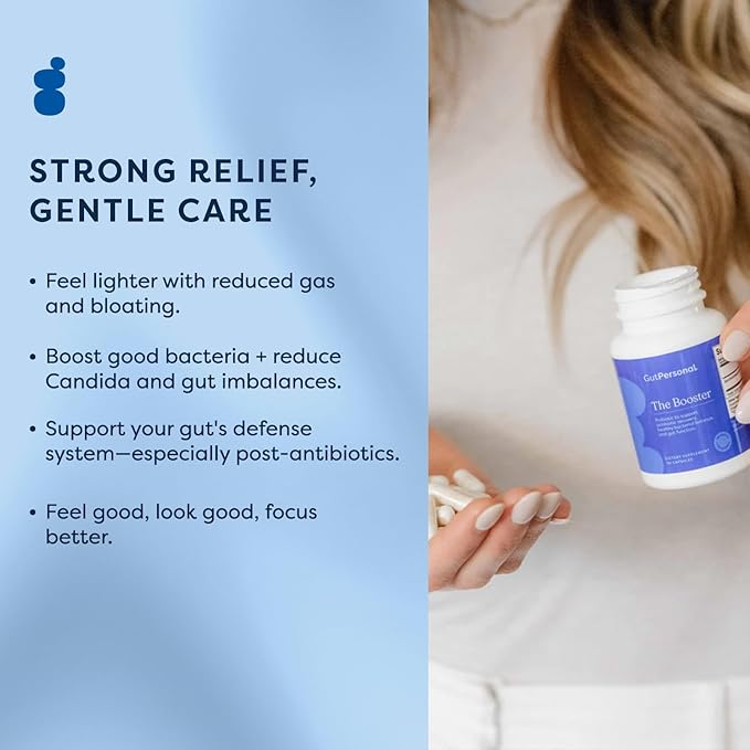 GutPersonal The Gut Fix™ Bundle: The Miracle Worker Magnesium Powder Supplement Strawberry Flavor 30 Servings + The Booster Targeted Probiotic Capsule 60 Servings