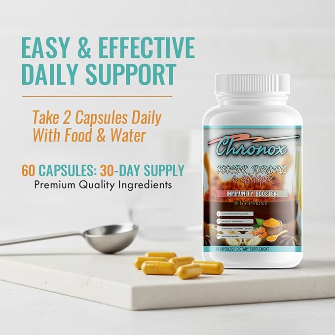 Turmeric &amp Ginger Supplement - Herbal Dietary Supplement with Antioxidant Liver &amp Digestive Support - Herbal Supplements for Daily Wellness Comfort Balance &amp Overall Healthy Lifestyle -