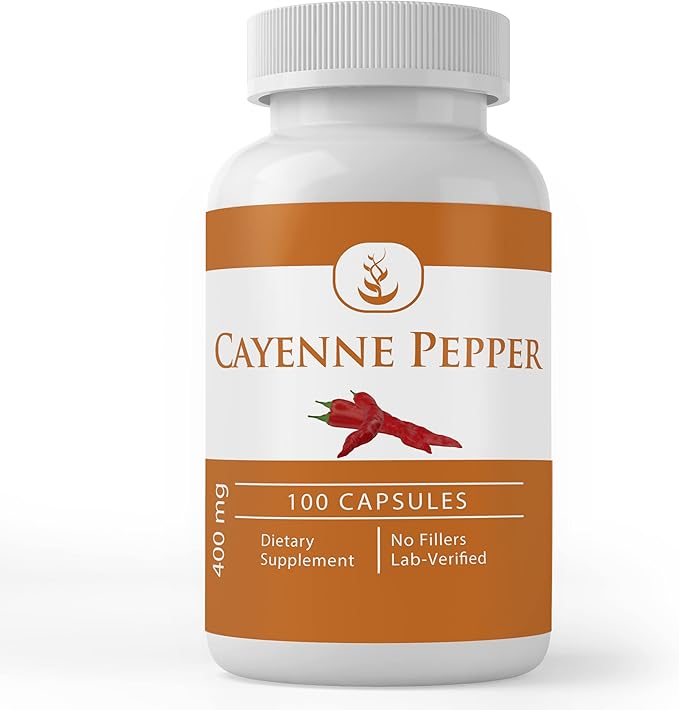 PURE ORIGINAL INGREDIENTS Cayenne Pepper &amp Turmeric Curcumin Capsules Bundle (100 Capsules Each) No Additives or Fillers Lab Verified